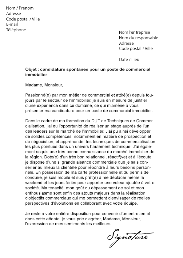 Agent Immobilier Lettre De Motivation Stage 3eme  Bruce Hogan Carta
