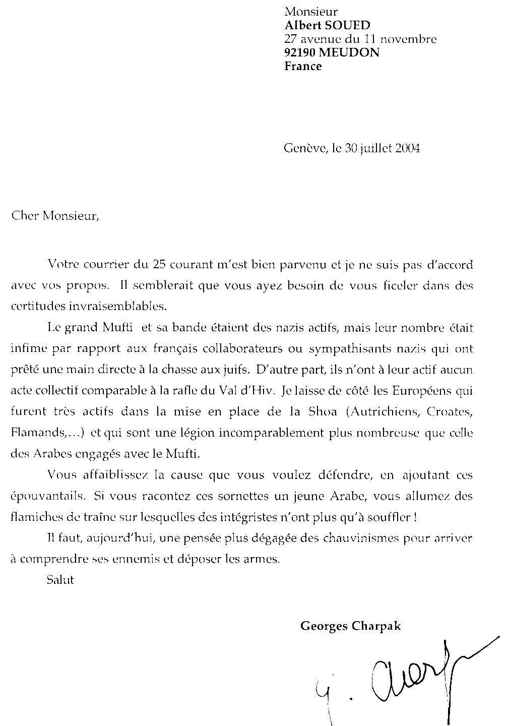 Lettre Ouverte Exemple