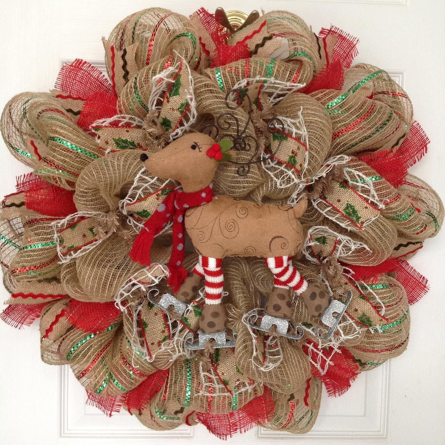 Reindeer Mesh Wreaths | Christmas Wikii