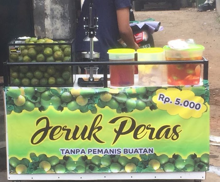 Spanduk Jualan Jeruk Peras gambar spanduk