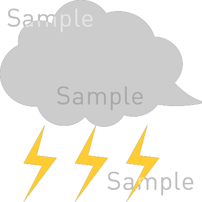 雷 イラスト 無料 Free Illustration Material