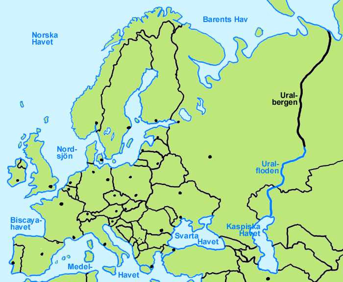Europas Floder Karta | Karta