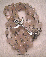 Wire Wrapped Rosary Wire Wrapped Rose Quartz Rosary