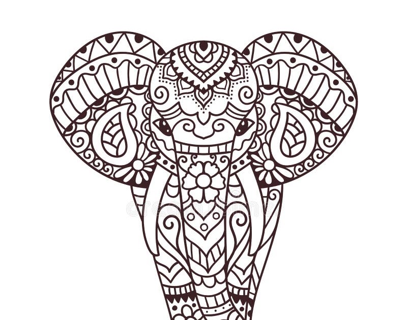ausmalbilder elefant mandala  elefant ausmalbild