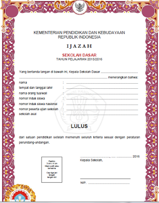 Download Blangko Ijazah Kosong Word Kunci Soal