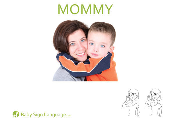 Mommy Baby Sign Language Flash Card