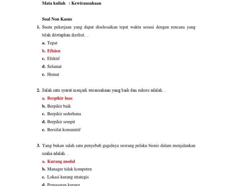 Yg bukan salah satu penyebab gagalnya seorang pelaku bisnis dalam menjalankan usaha adalah