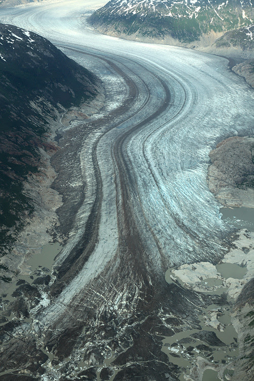 aerial photo of glacier, Southeast Alaska