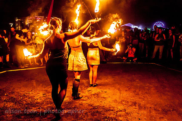 Fire dancers
