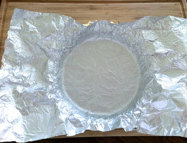 Frozen Pie Shell Lined with Foil