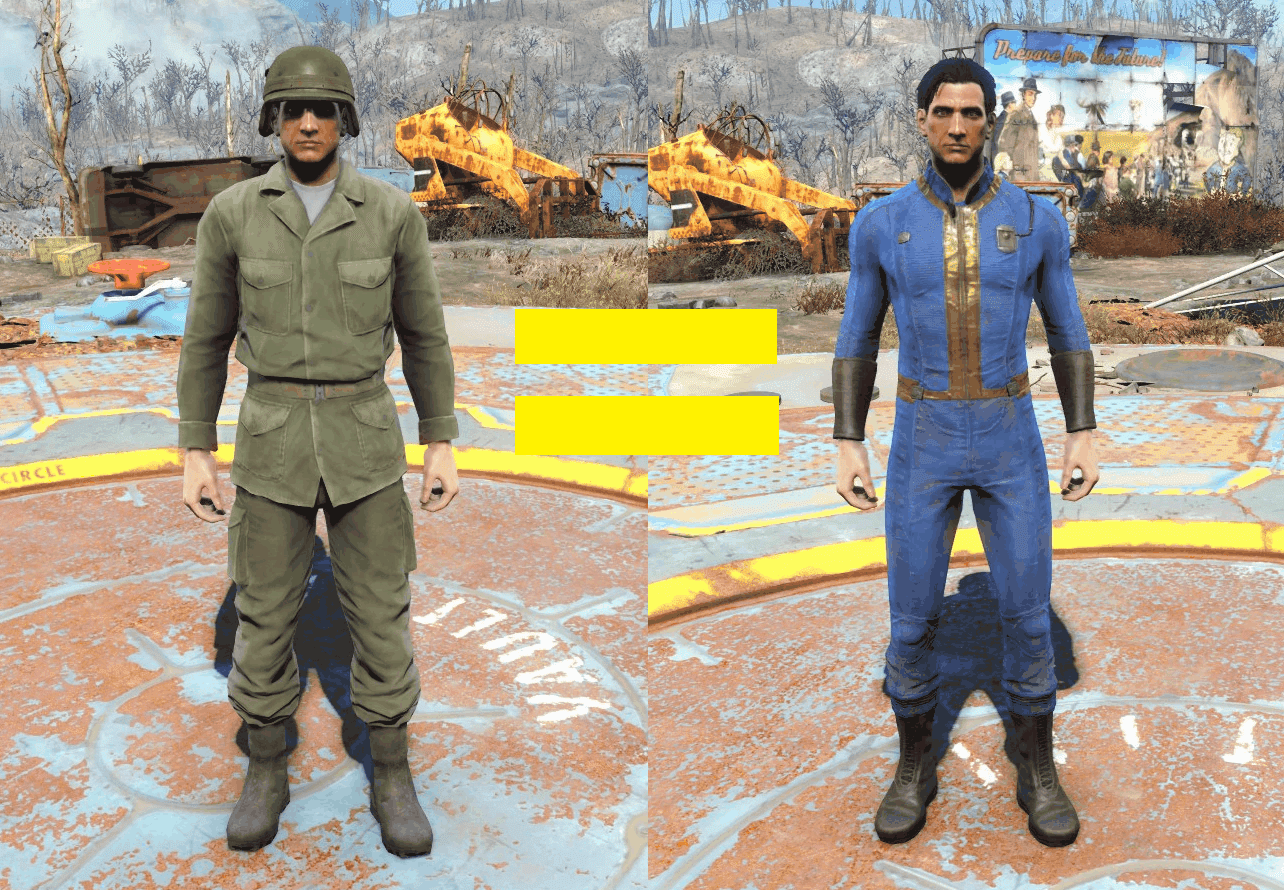 Fallout 4 vault suit with armor фото 94