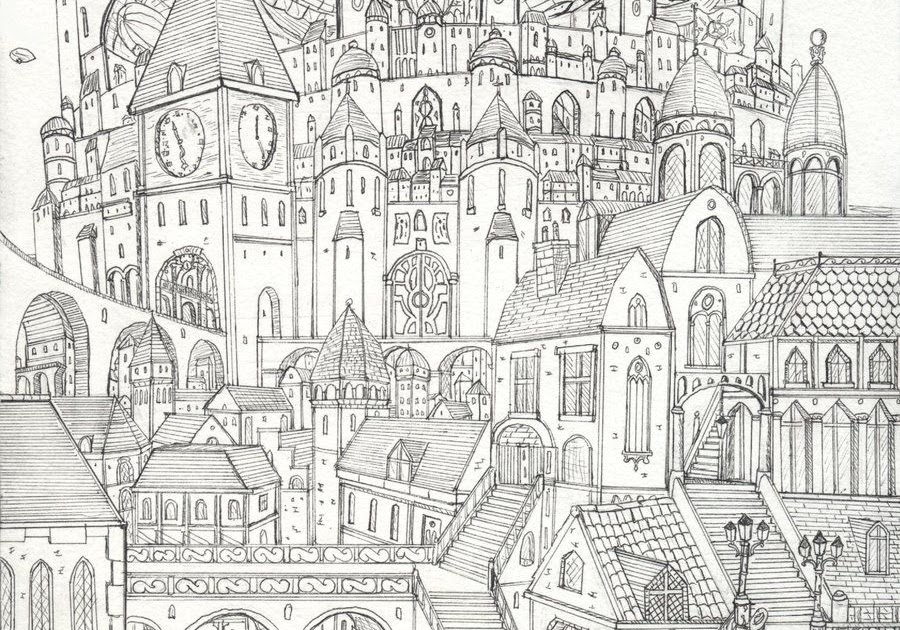 City Coloring Pages For Adults - ekoleksiadli