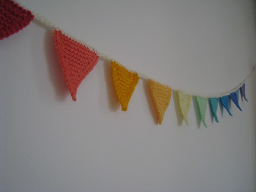 Mini knitted bunting