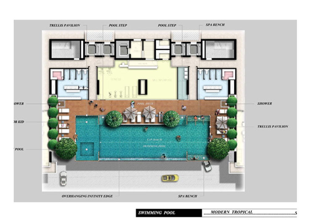 Amazing Concept 3D House Floor Plans With Swimming Pool House Plan Layout