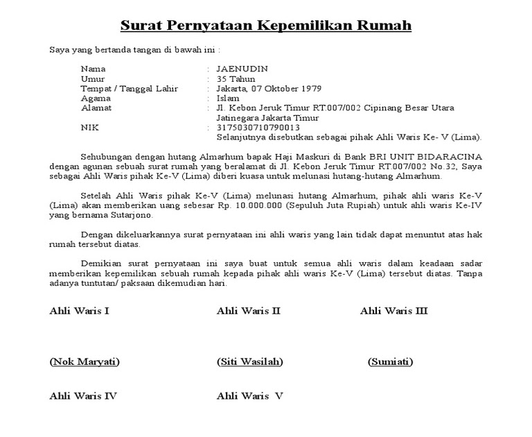 Surat Kuasa Kepemilikan Kendaraan : Contoh Surat Kuasa Laporan Pajak ...