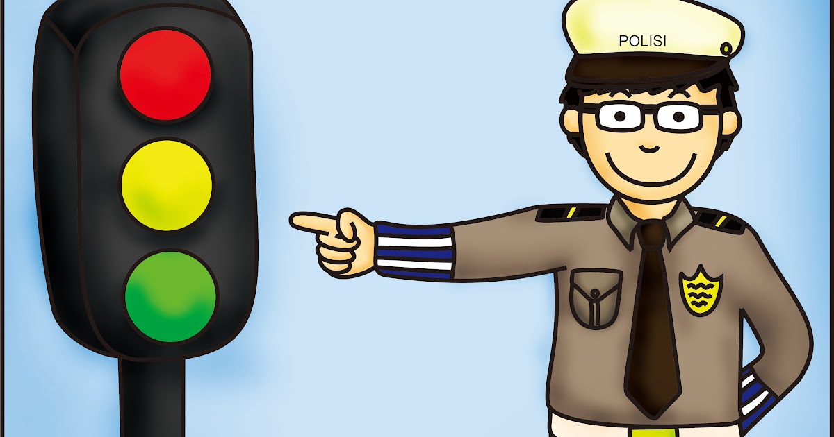 10+ Gambar Polisi Lalu Lintas Kartun