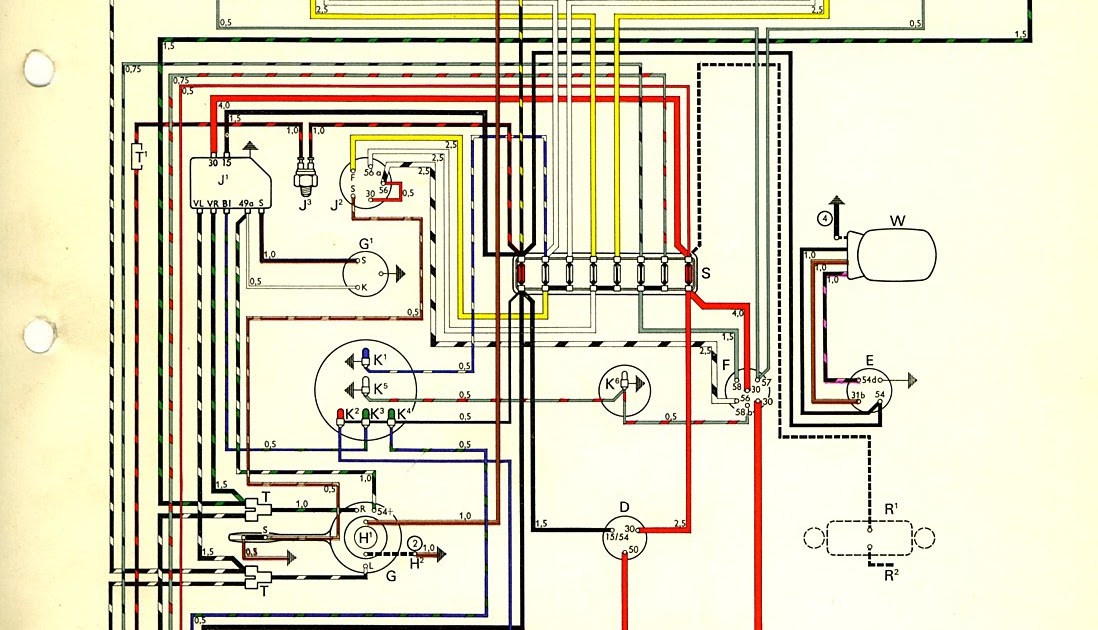 32 1967 Vw Bug Wiring Diagram - Worksheet Cloud