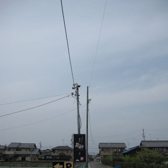 線路沿いの家
