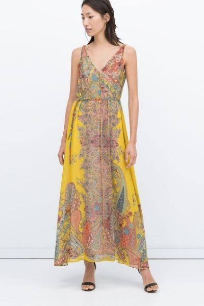 Zara Long Scarf Print Dress