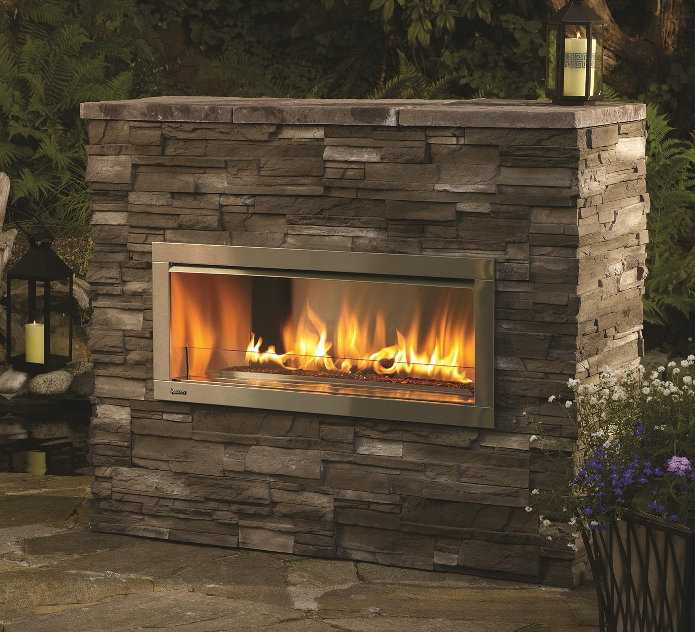 Outdoor Propane Gas Fireplace Outdoor Lifestyles Courtyard 36