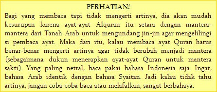 KEBENARAN ISLAM: Membaca Al-Quran Akan Membentuk Kepribadian Teroris