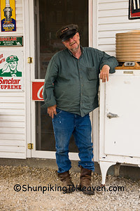 Gary Turner, Owner, Gay Parita Sinclair Station (Replica of 1930 Sinclair Station) on Old Route 66, Lawrence County, Missouri