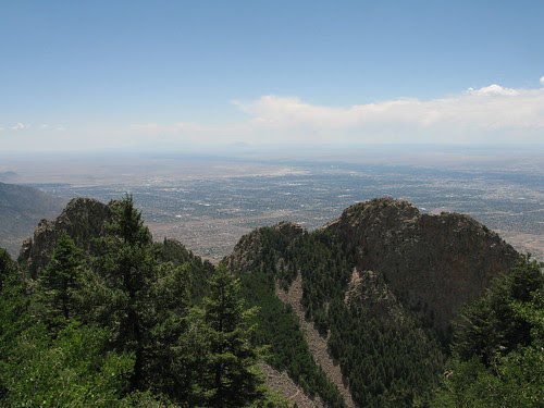 Looking down on Albuquerque, Sandia Crest via La Luz Trail, Albuquerque, NM