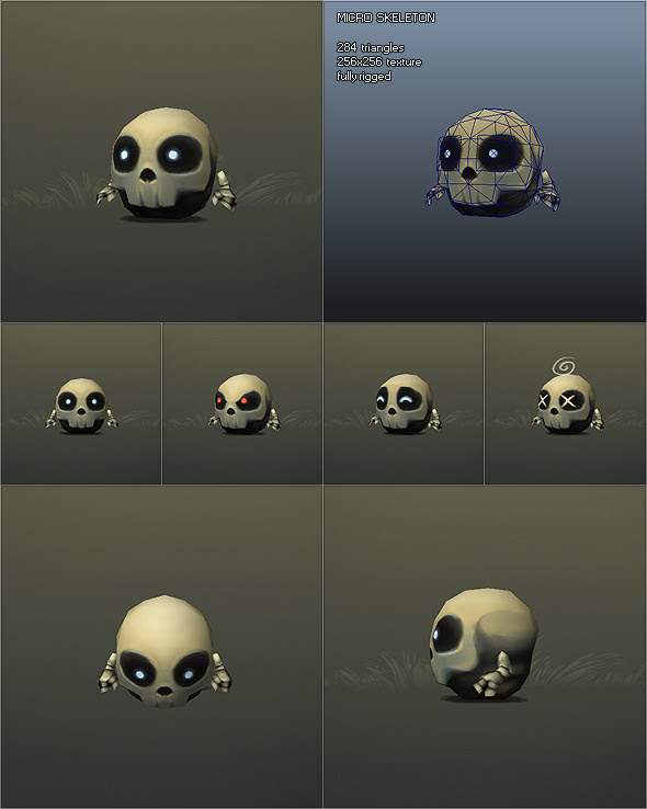 Low Poly Micro Skeleton Tom 3DOcean -  Fantasy and Fiction  Monsters and Creatures 1149642 torrent