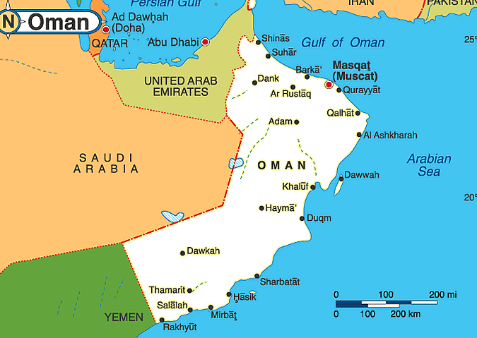 muscat tourism map