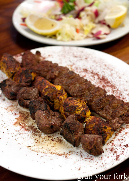 bbq skewers at kebab abo ali iraqi restaurant fairfield