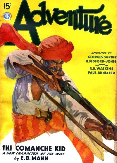 Adventure, January 1937 issue with E.B. Mann story featured on the cover Image courtesy the FictionMags Index Adventure, January 1937 issue with E.B. Mann story featured on the cover Image courtesy the FictionMags Index