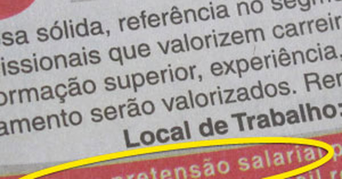 Exemplos De Anuncios De Empregos Em Jornais