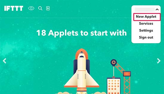 Create new applet Create new applet