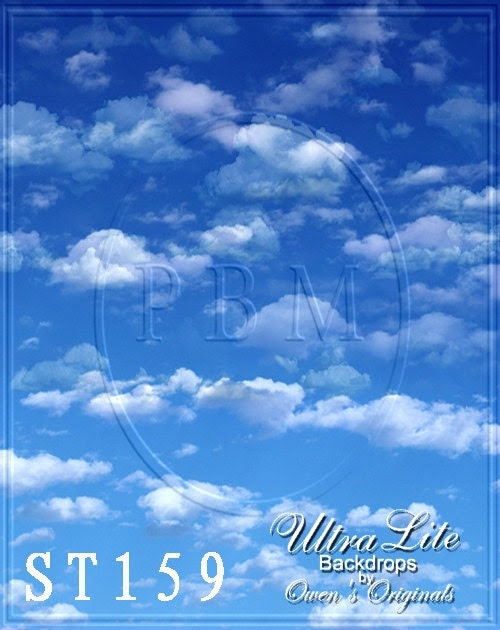 Photography Backdrops Blue Sky with Clouds Background 5x7 Ft. Ultralite Fabric-Not Vinyl ST159 - bradowen Photography Backdrops Blue Sky with Clouds Background 5x7 Ft. Ultralite Fabric-Not Vinyl ST159 - bradowen