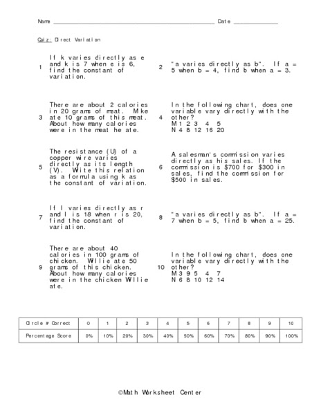 26 Direct Variation Worksheet Answers - Worksheet Resource Plans