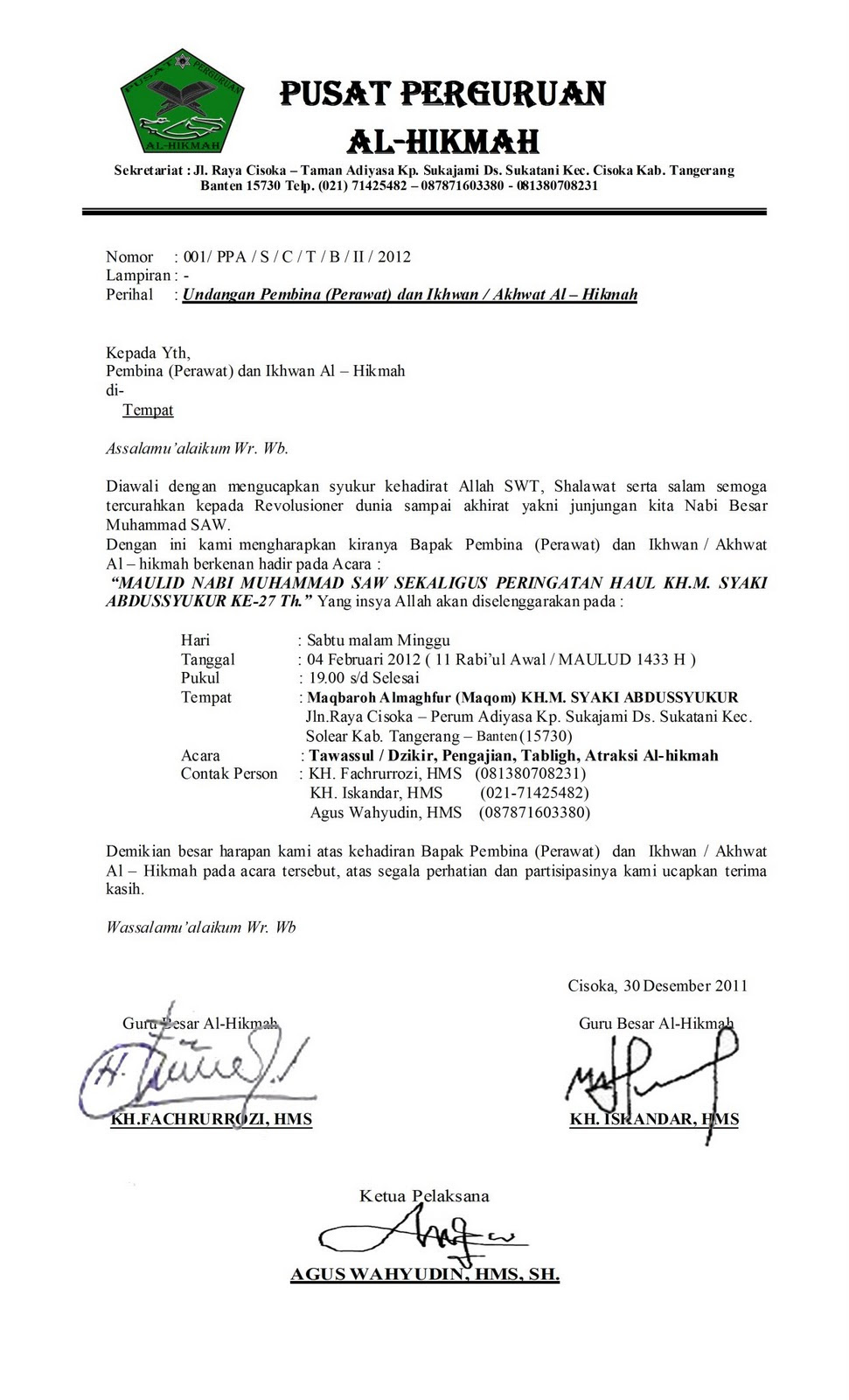 Contoh Proposal Maulid Nabi Jobs ID 2017