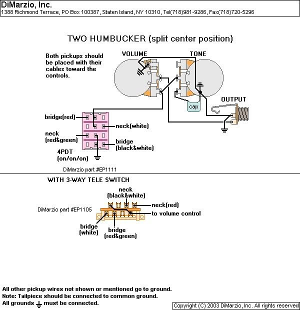 Dimarzio Single Coil Wiring Diagram - Wiring Diagram