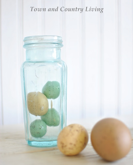 Eggs in an Aqua Bottle