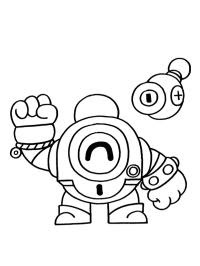 Brawl Stars Kleurplaat Lou - Brawl Stars Ausmalbilder Gratis