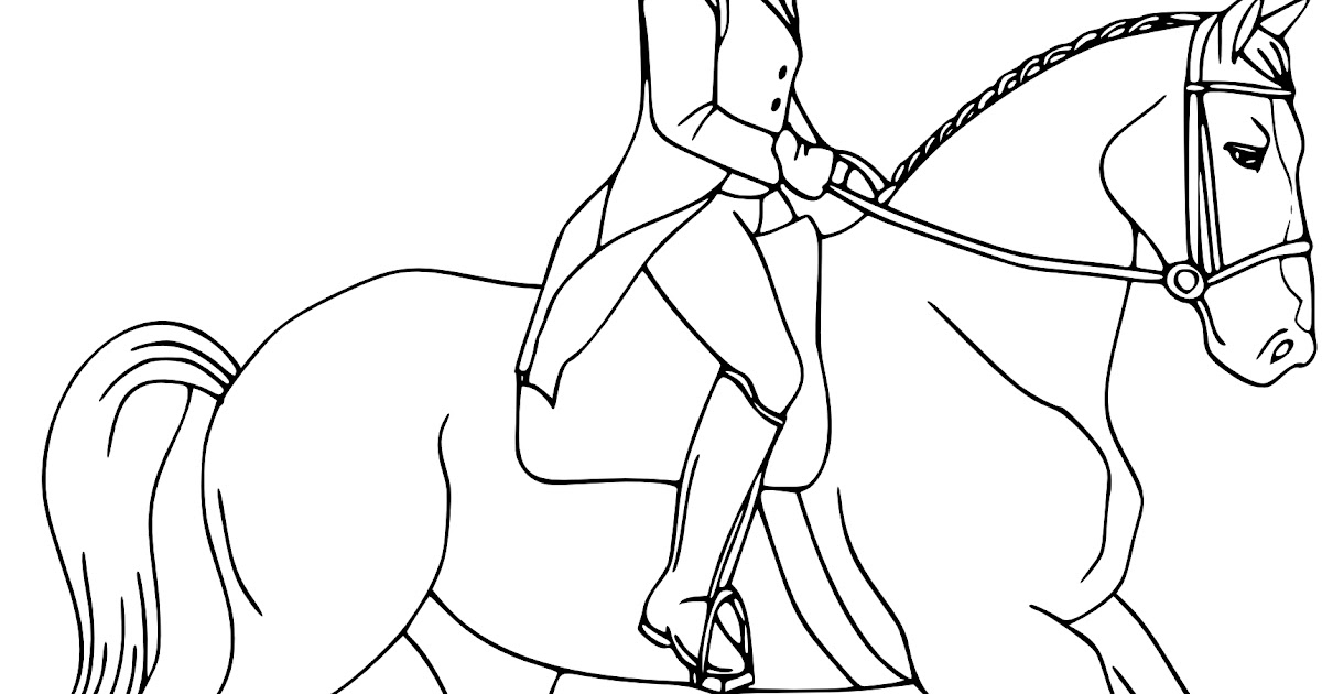 Coloriage De Chevaux De Dressage  Haut Coloriage HDImages et