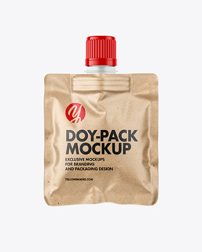 Download Download 30ml Kraft Doy Pack Packaging Pouch Mockups Psd 161 6 Mb PSD Mockup Templates