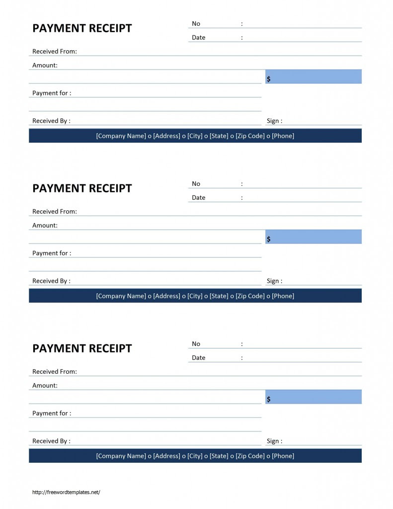 Legal Receipt Of Payment Template PDF Template