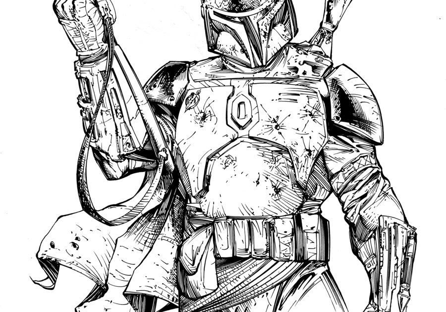 Boba Fett Colouring Pages Colour Your World