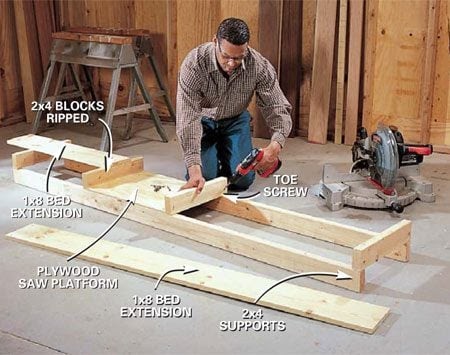 Project One: Knock-down table saw station woodworking plan