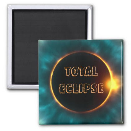 TOTAL ECLIPSE MAGNET, SUN BEHIND THE MOON MAGNET