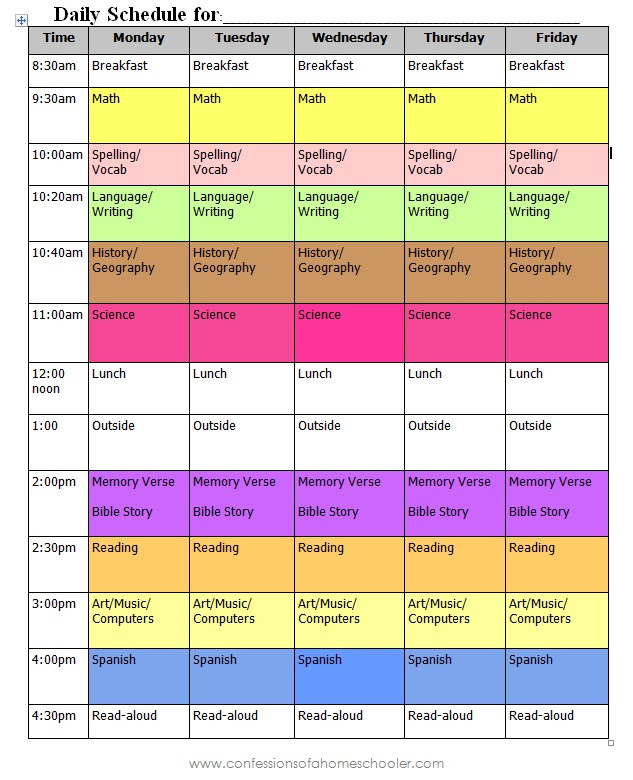 sample-homeschool-schedule-for-9th-grade-sample-site-j