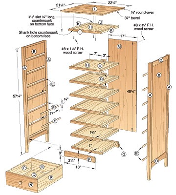 Woodworking Plans Chest Of Drawers