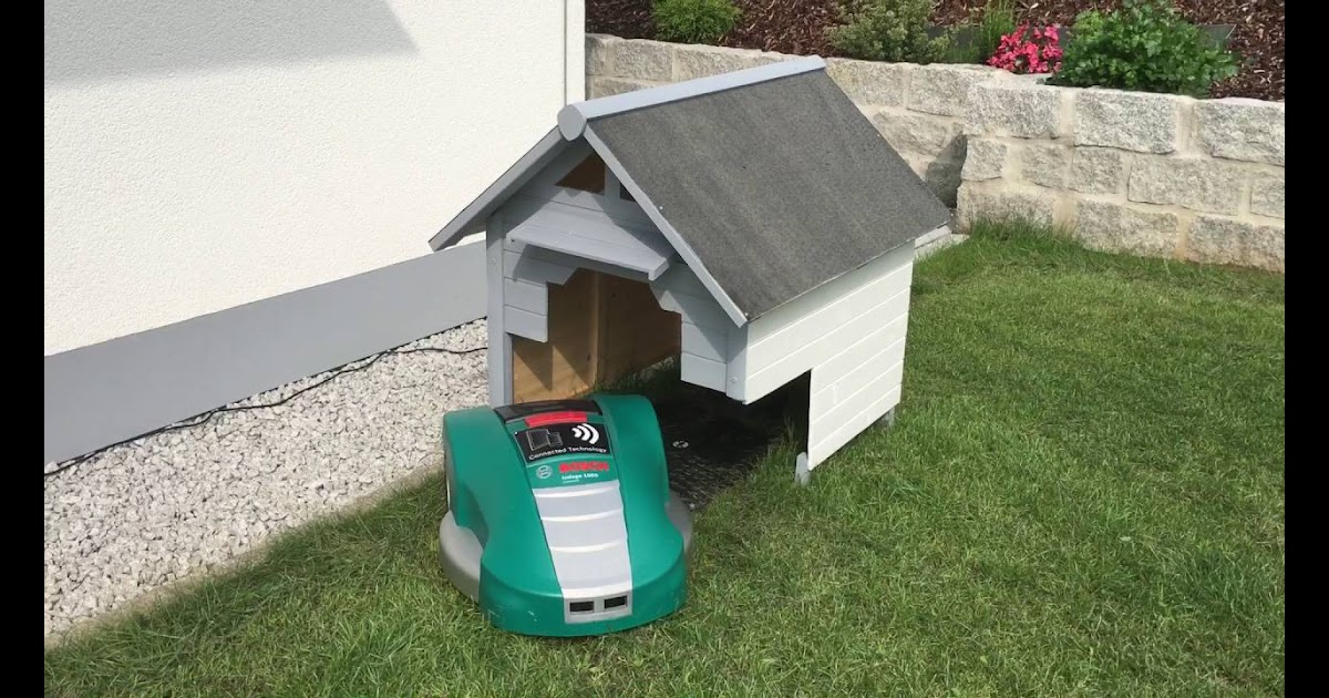 34+ schlau Bilder Rasenroboter Haus Rasenmähroboter Garage für