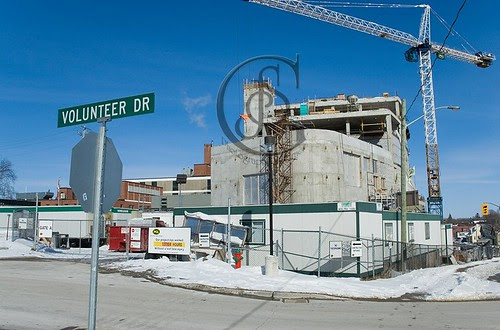 Orillia - Volunteer Drive is part of the new sections of OSMH, with an entrance to the ambulance bay, and the rear parking areas