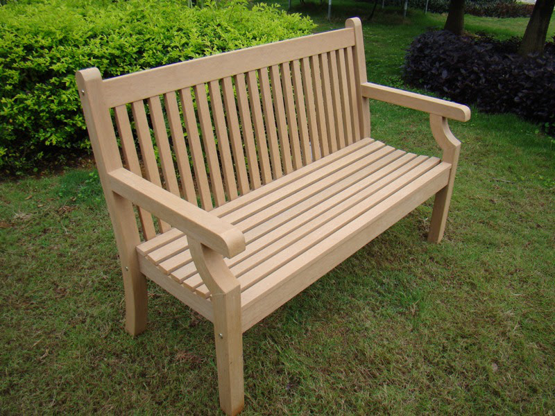 Sandwick Winawood 2 Seater Wood Effect Garden Bench Teak Finish 252 53 Garden4less Uk - 2 Seater Garden Benches Uk